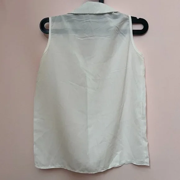 White Sleeveless Top - Picture 2 of 3